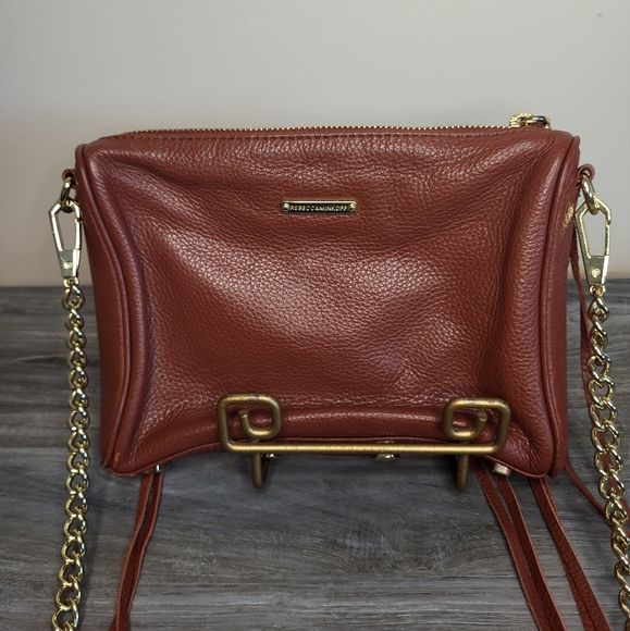 Rebecca Minkoff Mini Zip Rocker Leather Crossbody Bag - Picture 10 of 11